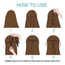 Hoyols 12pcs Quick Topsy Tail Hair Beader for Braiding Beads on Braids, Loop Threader and Braider for Kids Girls, Ponytail Hair Styling Maker Set of 12 - Black Hoyols 12pcs Quick Topsy Tail Hair Beader for Braiding Beads on Braids, Loop Threader and Braider for Kids Girls, Ponytail Hair Styling Maker Set of 12 - Black