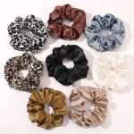 Scrunchies Hair Ties Silk Satin Scrunchy - Hair Elastics Bands Ponytail Holder Pack of Neutral Scrubchy Hair Accessories Women Girls