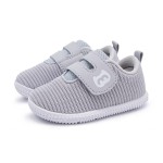 BMCiTYBM Baby Shoes Girls Boys First Walking Sneakers Infant 6 9 12 18 24 Months Grey Size 12-18 Months Toddler
