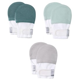HAPIU Baby Mitten,3 Pack, Emerald&Sage&Storm, 0-3 Months HAPIU Baby Mitten,3 Pack, Emerald&Sage&Storm, 0-3 Months