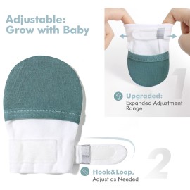 HAPIU Baby Mitten,3 Pack, Emerald&Sage&Storm, 0-3 Months HAPIU Baby Mitten,3 Pack, Emerald&Sage&Storm, 0-3 Months