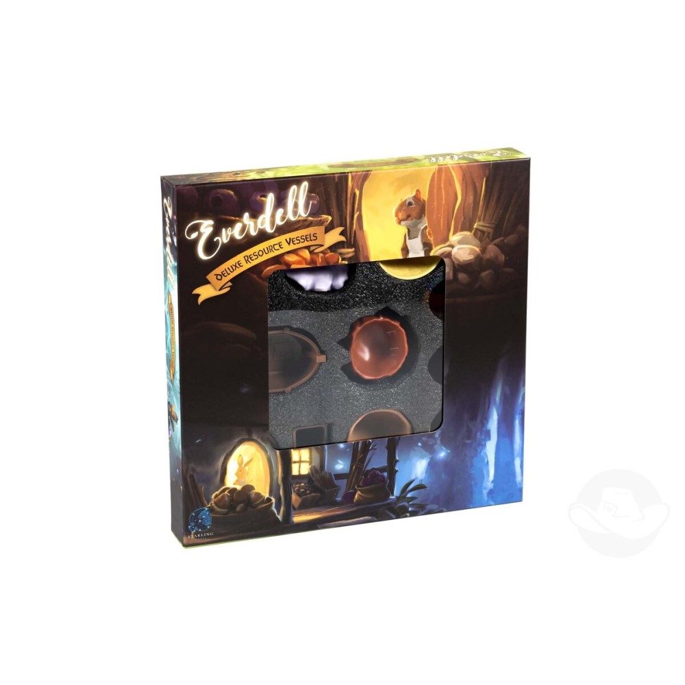Starling Games Everdell Deluxe Resource Vessels - Themed Containers & Card Holders - Accessory Pack for Everdell Base Game & Expansions - Includes 10 Unique Vessels, 3 Leaf Card Holders