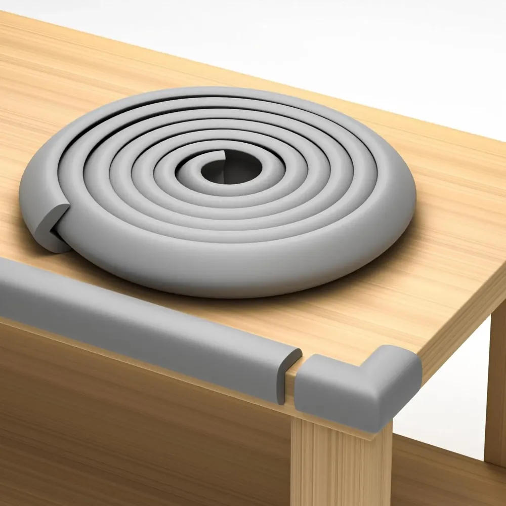 Sharp Edge & 16.2ft Furniture Safety Guards | Protective Foam Cushion | 15ft Bumper 4 Adhesive Childsafe Corners | Baby Child Proofing Foam Set and Safe for Table, Fireplace, Countertop | Gray Sharp Edge & 16.2ft Furniture Safety Guards | Protective Foam Cushion | 15ft Bumper 4 Adhesive Childsafe Corners | Baby Child Proofing Foam Set and Safe for Table, Fireplace, Countertop | Gray