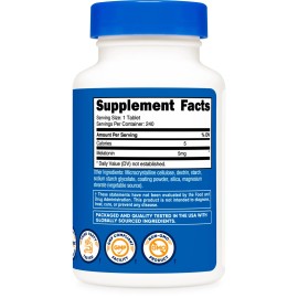 Nutricost Melatonin 5mg, 240 Tablets - 5mg Per Serving, Non-GMO, Gluten Free Nutricost Melatonin 5mg, 240 Tablets - 5mg Per Serving, Non-GMO, Gluten Free