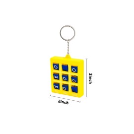 Haconba 24 Packs Tic-Tac-Toe Keychain Tic-Tac-Toe Game Pendant Mini Portable Pocket Board Games Tic Tac Toe keyring for Backpack Clip Birthday Party Travel
