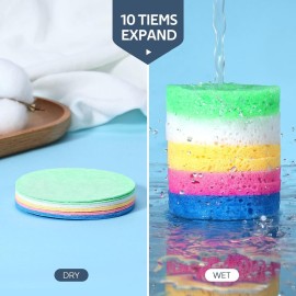 GAINWELL 50-Colored Natural Compressed Facial Sponges, for Facial Cleansing, Reusable & Eco-Friendly, 50 PCS GAINWELL 50-Colored Natural Compressed Facial Sponges, for Facial Cleansing, Reusable & Eco-Friendly, 50 PCS