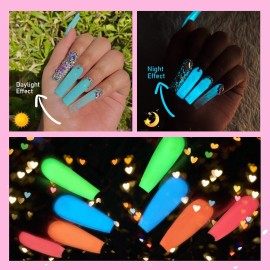 SAVILAND Glows in The Dark Gel Nail Polish Set - 12 Halloween Colors Luminous Neon Nail Gel Polish Set Soak off U V/LED Glow Effect Nail Polish for DIY Nail Art Design Holiday Gifts for Women SAVILAND Glows in The Dark Gel Nail Polish Set - 12 Halloween Colors Luminous Neon Nail Gel Polish Set Soak off U V/LED Glow Effect Nail Polish for DIY Nail Art Design Holiday Gifts for Women