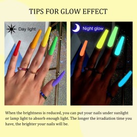 SAVILAND Glows in The Dark Gel Nail Polish Set - 12 Halloween Colors Luminous Neon Nail Gel Polish Set Soak off U V/LED Glow Effect Nail Polish for DIY Nail Art Design Holiday Gifts for Women SAVILAND Glows in The Dark Gel Nail Polish Set - 12 Halloween Colors Luminous Neon Nail Gel Polish Set Soak off U V/LED Glow Effect Nail Polish for DIY Nail Art Design Holiday Gifts for Women