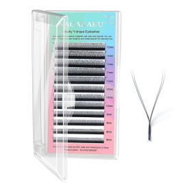 NAGARAKU yy Eyelash Extensions Supplies y lash 0.05mm D curl 15mm Premade Fans 4D Russian Volume Y Shape Faux Mink Matte 12 rows Cluster pre Fanned Wispies Crisscross Eye Lashes