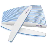 12 PCS Professional Nail File, 240/240 Grit Nail Files for Natural Nails Emery Boards Nail File Doubled Sides Washable Fine Grit Nail File Manicure Tools for Home and Salon Use