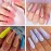 UNA GELLA Long Coffin Fake Nails Tips 216pcs Pre-Shape Coffin Press On Nails Long Coffin Nail Tips Full Cover Nail Tips False Fake Clear Tips For DIY Salon 12 Sizes