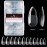 UNA GELLA Almond Gel x Nail Tips, 504PCS Pre Etched Clear Fake Nails Tips Medium Almond Shape - 12 Sizes Full Cover Soft Acrylic Press On Nail Extensions No C Curve Gift for Diy at Home