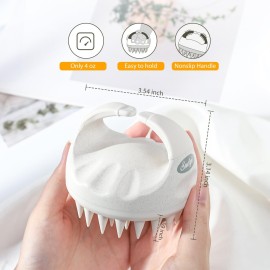 Sndyi Soft Silicone Scalp Massager for Dandruff Removal and Hair Growth - Wet Dry Scalp Exfoliator Brush for Scalp Care - Beige Sndyi Soft Silicone Scalp Massager for Dandruff Removal and Hair Growth - Wet Dry Scalp Exfoliator Brush for Scalp Care - Beige
