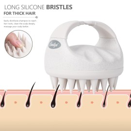 Sndyi Soft Silicone Scalp Massager for Dandruff Removal and Hair Growth - Wet Dry Scalp Exfoliator Brush for Scalp Care - Beige Sndyi Soft Silicone Scalp Massager for Dandruff Removal and Hair Growth - Wet Dry Scalp Exfoliator Brush for Scalp Care - Beige