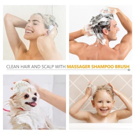 Sndyi Soft Silicone Scalp Massager for Dandruff Removal and Hair Growth - Wet Dry Scalp Exfoliator Brush for Scalp Care - Beige Sndyi Soft Silicone Scalp Massager for Dandruff Removal and Hair Growth - Wet Dry Scalp Exfoliator Brush for Scalp Care - Beige