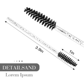 300 Pcs Disposable Crystal Mascara Wand Eyelash Brush Applicator Eyebrow Brush for EyeLash Extension Supplies (Black) 300 Pcs Disposable Crystal Mascara Wand Eyelash Brush Applicator Eyebrow Brush for EyeLash Extension Supplies (Black)