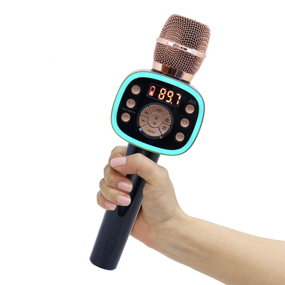 Carpool Karaoke Machine for Kids & Adults, Carpool Karaoke The Mic 2.0 - Wireless & Bluetooth Karaoke Microphone with Voice Changing Sound Effects as White Elephant Gift - Rose Gold Carpool Karaoke Machine for Kids & Adults, Carpool Karaoke The Mic 2.0 - Wireless & Bluetooth Karaoke Microphone with Voice Changing Sound Effects as White Elephant Gift - Rose Gold