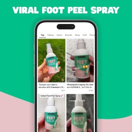 Freeman Flirty Feet Instant Foot Peeling Spray, Exfoliating Foot Mask For Summer, Moisturizing & Smooth Dry, Cracked Heels, Remove Dead Skin Quickly, Cruelty-Free & Vegan, 4 fl.oz./ 118 ml Bottle Freeman Flirty Feet Instant Foot Peeling Spray, Exfoliating Foot Mask For Summer, Moisturizing & Smooth Dry, Cracked Heels, Remove Dead Skin Quickly, Cruelty-Free & Vegan, 4 fl.oz./ 118 ml Bottle