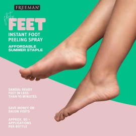Freeman Flirty Feet Instant Foot Peeling Spray, Exfoliating Foot Mask For Summer, Moisturizing & Smooth Dry, Cracked Heels, Remove Dead Skin Quickly, Cruelty-Free & Vegan, 4 fl.oz./ 118 ml Bottle Freeman Flirty Feet Instant Foot Peeling Spray, Exfoliating Foot Mask For Summer, Moisturizing & Smooth Dry, Cracked Heels, Remove Dead Skin Quickly, Cruelty-Free & Vegan, 4 fl.oz./ 118 ml Bottle