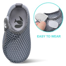 Toddler Water Shoes Toddler Swim Shoes Quick Dry Slip On Sneakers for Beach Pool Mesh Grey 12-18 Months Infant Toddler Water Shoes Toddler Swim Shoes Quick Dry Slip On Sneakers for Beach Pool Mesh Grey 12-18 Months Infant