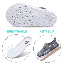 Toddler Water Shoes Toddler Swim Shoes Quick Dry Slip On Sneakers for Beach Pool Mesh Grey 12-18 Months Infant Toddler Water Shoes Toddler Swim Shoes Quick Dry Slip On Sneakers for Beach Pool Mesh Grey 12-18 Months Infant