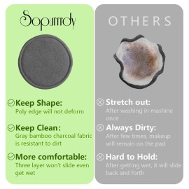 Sopurrrdy Reusable Makeup Removal Pads - 20 Pack with Laundry Bag - Soft Black Reusable Cotton Makeup Remover Pads for Face - Washable Bamboo Cotton Rounds Sopurrrdy Reusable Makeup Removal Pads - 20 Pack with Laundry Bag - Soft Black Reusable Cotton Makeup Remover Pads for Face - Washable Bamboo Cotton Rounds