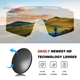 Ukoly Cycling Sunglasses with Interchangeable Nose Pad Men Women,Sports Sunglasses,Fishing Baseball Glasses Ukoly Cycling Sunglasses with Interchangeable Nose Pad Men Women,Sports Sunglasses,Fishing Baseball Glasses