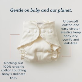 Esembly Cloth Diaper Inner, Trim-Fitting, Certified Organic Cotton, Reusable and Absorbent Leak-Proof Inserts with Snap Closure for Eco-Friendly Diapering, 3-Pack, Size 1 (7-17lbs) Esembly Cloth Diaper Inner, Trim-Fitting, Certified Organic Cotton, Reusable and Absorbent Leak-Proof Inserts with Snap Closure for Eco-Friendly Diapering, 3-Pack, Size 1 (7-17lbs)