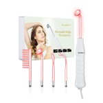 Quiet&Far High Frequency Facial Machine Skin Care Tool for Face Skin Care High Frequency Facial Wand Device with 4 Tubes