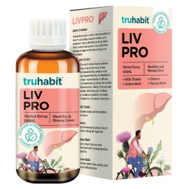 Livpro Liver Detox Syrup with Milk Thistle & Arjuna Bark by Green Cure, Liver Supplement with Milk Thistle Liver Detox Cleanse, Organic Liver Support - German Science with Ayurveda, 3.4 Fl Oz (100ml)