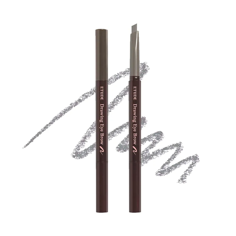 ETUDE Drawing Eye Brow - Gray | Long-Lasting Eyebrow Pencil for Soft Textured Natural Daily Look Eyebrow, Korean Makeup, Kbeauty, Perfect for Gift