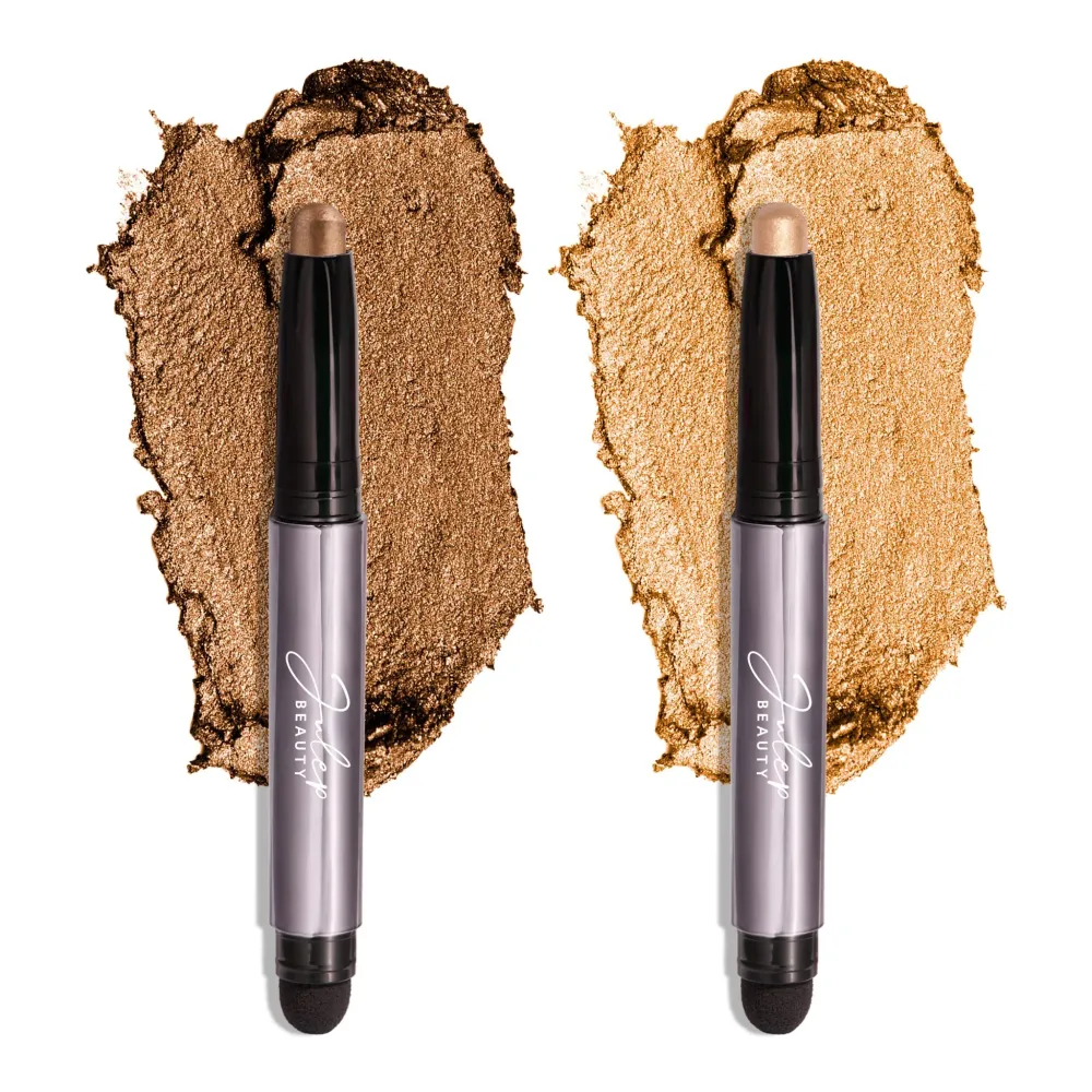 Julep Eyeshadow 101 Crme-to-Powder Waterproof Eyeshadow Stick Duo - Long-Lasting, Crease-Proof, Easy Apply with Built-in Smudger - Bronze Shimmer and Warm Gold Shimmer Julep Eyeshadow 101 Crme-to-Powder Waterproof Eyeshadow Stick Duo - Long-Lasting, Crease-Proof, Easy Apply with Built-in Smudger - Bronze Shimmer and Warm Gold Shimmer