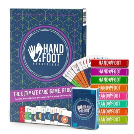 Hand & Foot Remastered 8 Player Edition - Card Game for Adults & Families