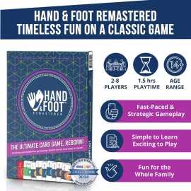 Hand & Foot Remastered 8 Player Edition - Card Game for Adults & Families Hand & Foot Remastered 8 Player Edition - Card Game for Adults & Families