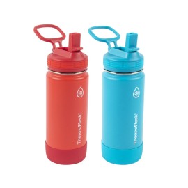ThermoFlask Kids Bottle with Straw Lid - Durable & Dishwasher-Safe Water Bottles & Lids - Leak-Proof Bottle Lid Design - Reusable Water Bottles for Everyday Use - 16 oz, Red/Blue (2 Pack) ThermoFlask Kids Bottle with Straw Lid - Durable & Dishwasher-Safe Water Bottles & Lids - Leak-Proof Bottle Lid Design - Reusable Water Bottles for Everyday Use - 16 oz, Red/Blue (2 Pack)