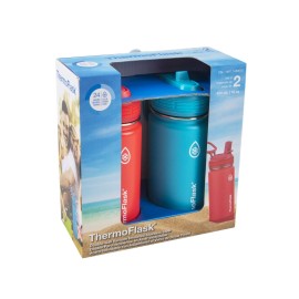 ThermoFlask Kids Bottle with Straw Lid - Durable & Dishwasher-Safe Water Bottles & Lids - Leak-Proof Bottle Lid Design - Reusable Water Bottles for Everyday Use - 16 oz, Red/Blue (2 Pack) ThermoFlask Kids Bottle with Straw Lid - Durable & Dishwasher-Safe Water Bottles & Lids - Leak-Proof Bottle Lid Design - Reusable Water Bottles for Everyday Use - 16 oz, Red/Blue (2 Pack)