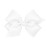 Wee Ones Girls\' Classic Grosgrain Moonstitch Edge Hair Bow on a WeeStay Hair Clip, Medium, White