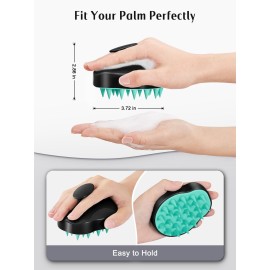 HEETA Hair Scalp Massager Shampoo Brush 2 Pack, Soft Silicone Bristles to Remove Dandruff, Waterproof Hair Scrubber for Both Wet Dry Hair, Suitable for Men & Women (Turquoise & Purple) HEETA Hair Scalp Massager Shampoo Brush 2 Pack, Soft Silicone Bristles to Remove Dandruff, Waterproof Hair Scrubber for Both Wet Dry Hair, Suitable for Men & Women (Turquoise & Purple)