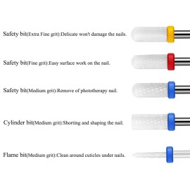 ERUIKA 10Pcs Ceramic Nail Drill Bits3/32 Nail Drill Bits Set for Acrylic Gel Nails Professional Rotary Burrs Electric Manicure Pedicure Nail File Cuticle Remover Crystal Nail Extension ERUIKA 10Pcs Ceramic Nail Drill Bits3/32 Nail Drill Bits Set for Acrylic Gel Nails Professional Rotary Burrs Electric Manicure Pedicure Nail File Cuticle Remover Crystal Nail Extension