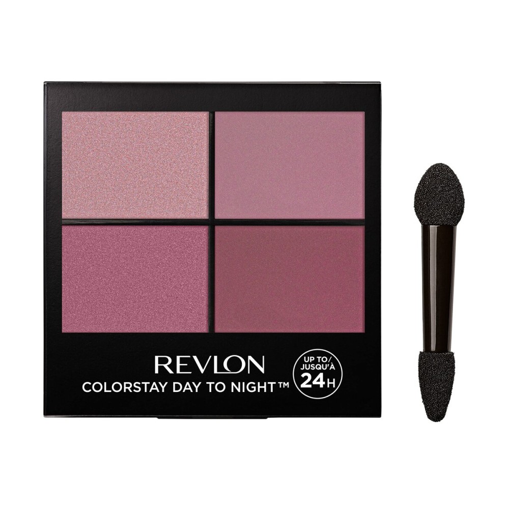 REVLON ColorStay Day to Night Eyeshadow Quad, Longwear Shadow Palette with Transitional Shades and Buttery Soft Feel, Crease & Smudge Proof, 575 Exquisite, 0.16 oz REVLON ColorStay Day to Night Eyeshadow Quad, Longwear Shadow Palette with Transitional Shades and Buttery Soft Feel, Crease & Smudge Proof, 575 Exquisite, 0.16 oz