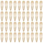 40 Counts Colorful Metal Snap Hair Clips 2 Inch Barrettes for Women Accessories (taupe)