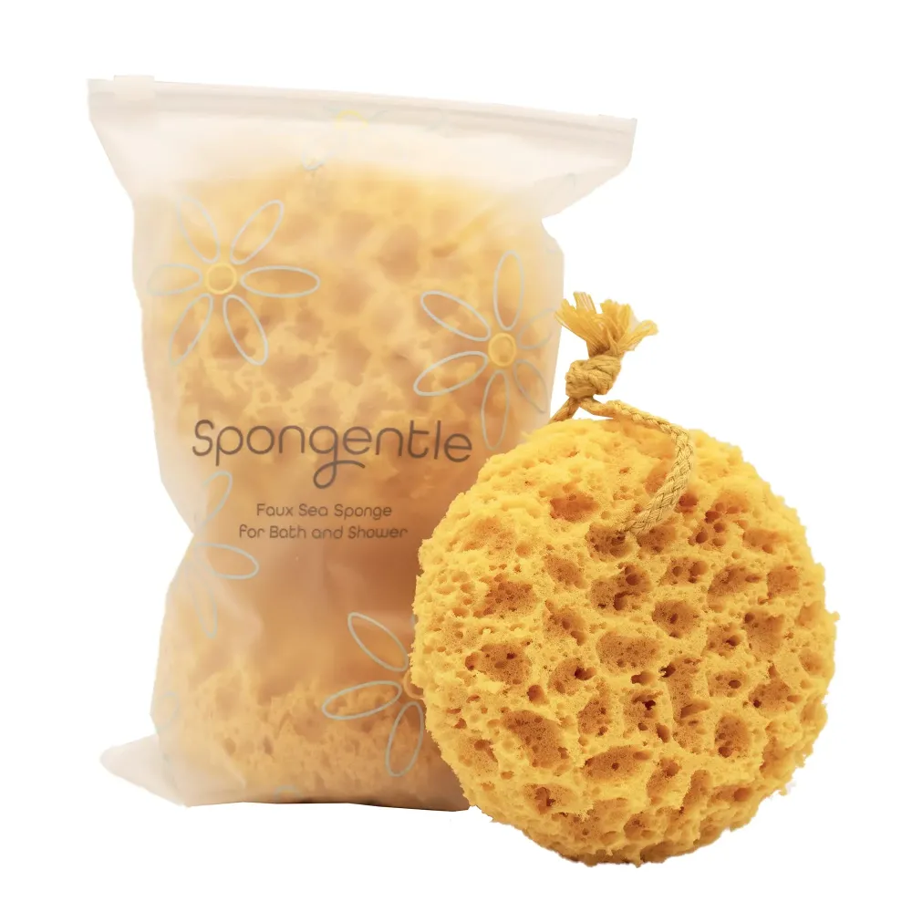 Spongentle Deep Cleansing Body Loofah Sponge, Natural Colors, for Bath and Shower, Multiple Textures for Gentle and Deep Exfoliation, Generous and Rich Lather, (Pack of 3) Spongentle Deep Cleansing Body Loofah Sponge, Natural Colors, for Bath and Shower, Multiple Textures for Gentle and Deep Exfoliation, Generous and Rich Lather, (Pack of 3)