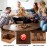 ropoda 12 Inches 4-Way Shut The Box Dice Board Game (2-4 Players) for Kids & Adults [4 Sided Large Wooden Board Game, 8 Dice + Shut-The-Box Rules] Smart Game for Learning Addition