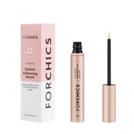 ForChics Lash & Brow Growth Serum - Hormone-Free Enhancer for Thicker, Longer Lashes & Brows in 2 Weeks - Organic, Vegan & Gentle 0.10 fl. oz / 3ml
