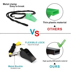 AMBITIONJUMP Whistle, 8 Pack Plastic Whistles for Coahes, Loud Crisp Sound Sports Whistle Whistle, Ideal for Coach, Referee, Teachers, Lifeguard, School, Soccer, Emergency(Multicolor)