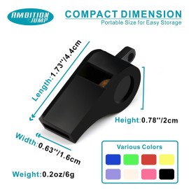 AMBITIONJUMP Whistle, 8 Pack Plastic Whistles for Coahes, Loud Crisp Sound Sports Whistle Whistle, Ideal for Coach, Referee, Teachers, Lifeguard, School, Soccer, Emergency(Multicolor)