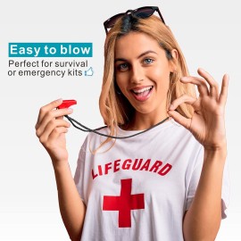 AMBITIONJUMP Whistle, 8 Pack Plastic Whistles for Coahes, Loud Crisp Sound Sports Whistle Whistle, Ideal for Coach, Referee, Teachers, Lifeguard, School, Soccer, Emergency(Multicolor)