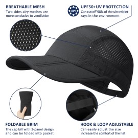 GADIEMKENSD Men Outdoor Hat Reflective Folding Running Sport Hats Summer Cool UPF 50 Sun Unstructured Baseball Caps for Men Women Breathable Light Quick Dry Travel Golf Hat Black GADIEMKENSD Men Outdoor Hat Reflective Folding Running Sport Hats Summer Cool UPF 50 Sun Unstructured Baseball Caps for Men Women Breathable Light Quick Dry Travel Golf Hat Black