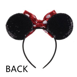 JIAHANG Polka Dot Mic Mouse Ear Headband Hair Bow Headband, Sequin Bow Festival Fashion Hairband Amusement Park Headwear for Women Girls JIAHANG Polka Dot Mic Mouse Ear Headband Hair Bow Headband, Sequin Bow Festival Fashion Hairband Amusement Park Headwear for Women Girls