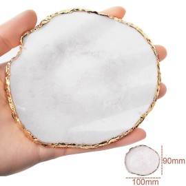 Resin Nail Art Palette, Nail Painting Mixed Color Palette, Gilded Edge Nail Gel Color Makeup Display Board Pallet (White) Resin Nail Art Palette, Nail Painting Mixed Color Palette, Gilded Edge Nail Gel Color Makeup Display Board Pallet (White)